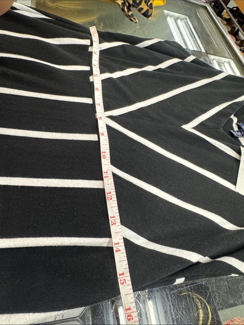 Chaps Black and White Striped V-Neck Sleeveless Maxi Dress with Ruffle Hem S8 - Picture 3 of 4